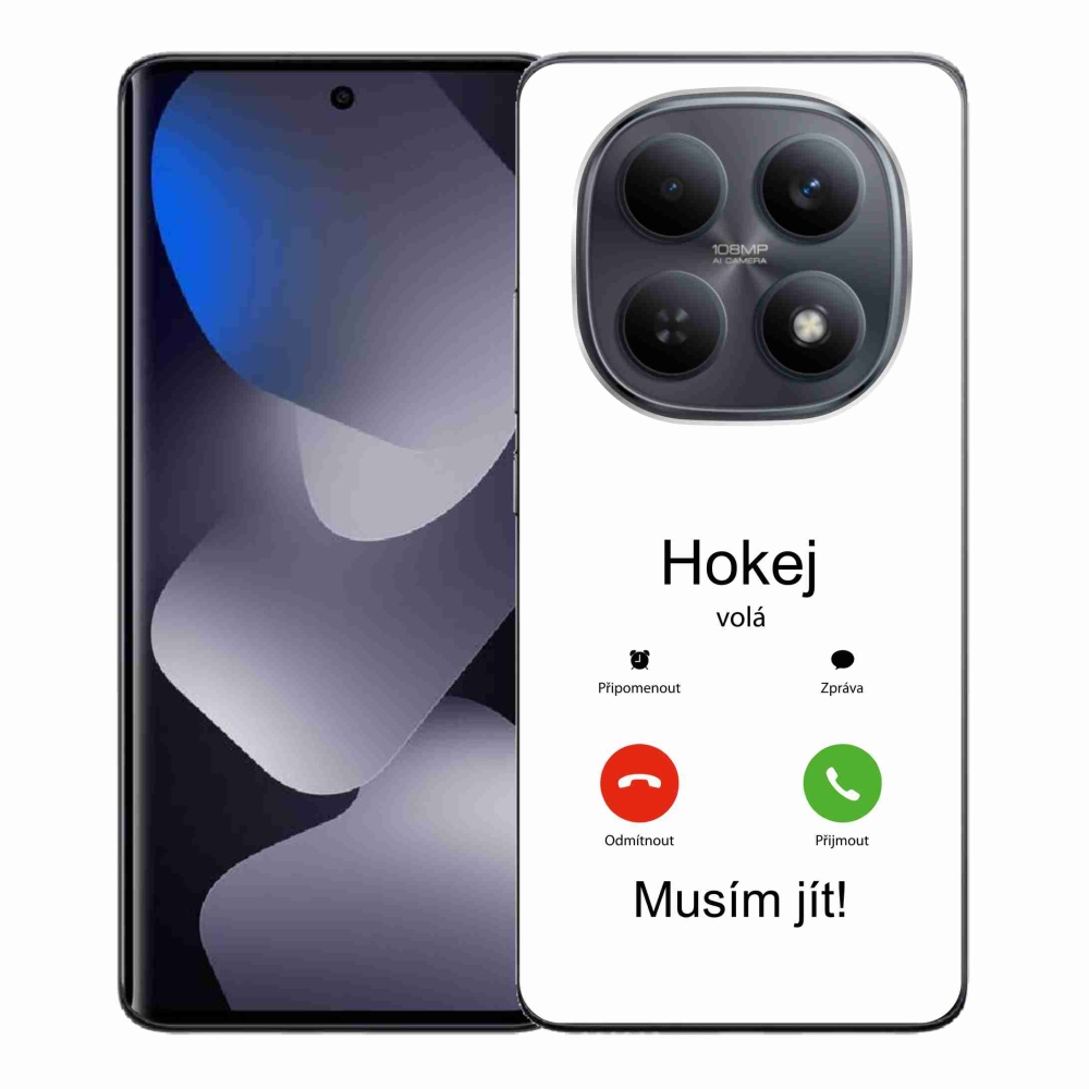 Gelový kryt mmCase na Xiaomi Redmi Note 15 4G - hokej volá bílé pozadí