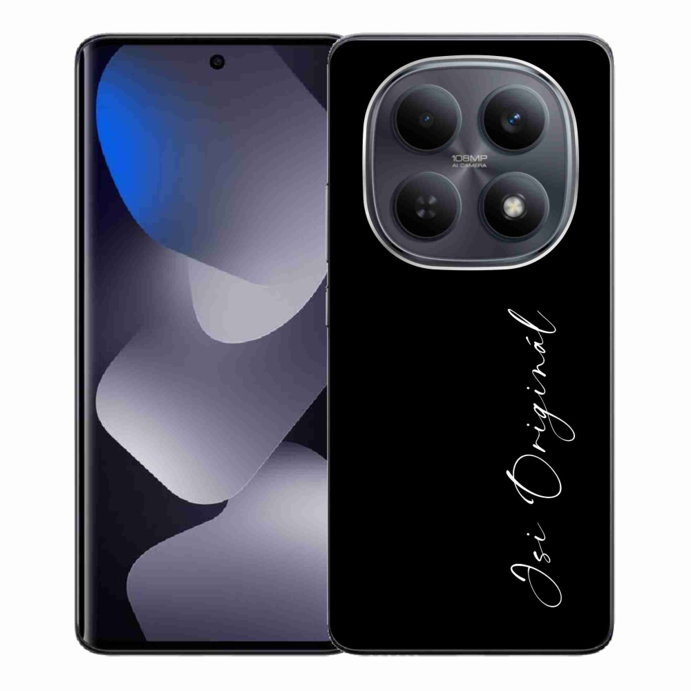Gelový kryt mmCase na Xiaomi Redmi Note 15 4G - jsi originál černé pozadí