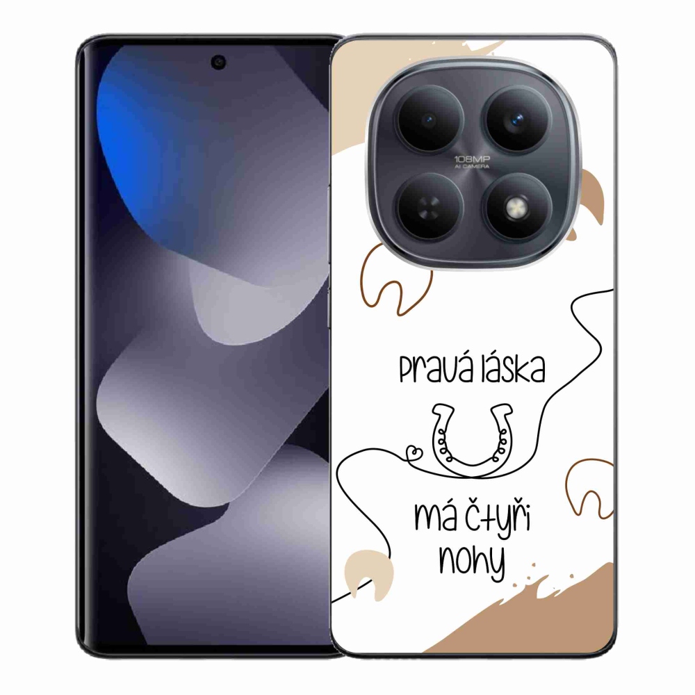Gelový kryt mmCase na Xiaomi Redmi Note 15 4G - koňský motiv bílé pozadí