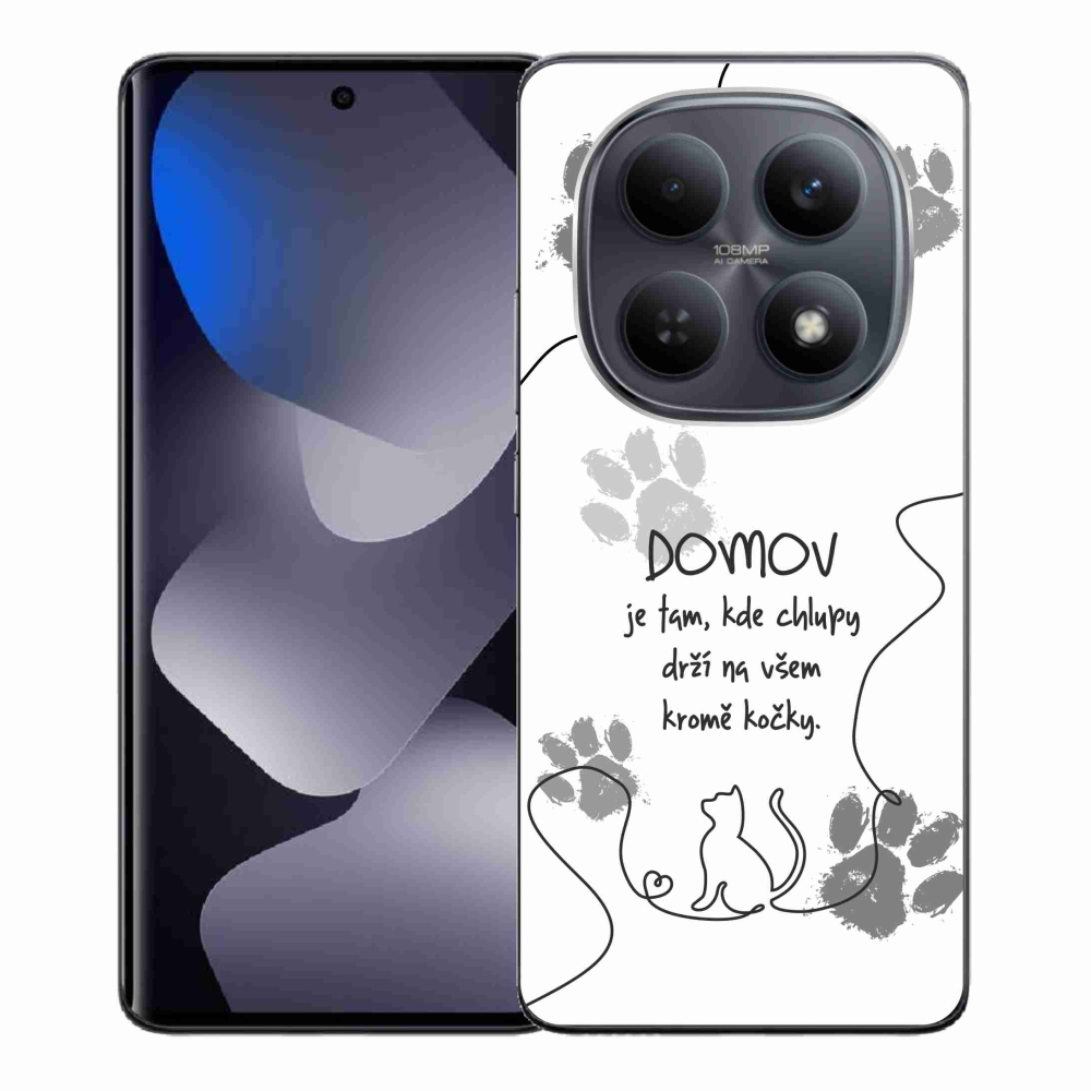 Gelový kryt mmCase na Xiaomi Redmi Note 15 4G - kočičí motiv bílé pozadí