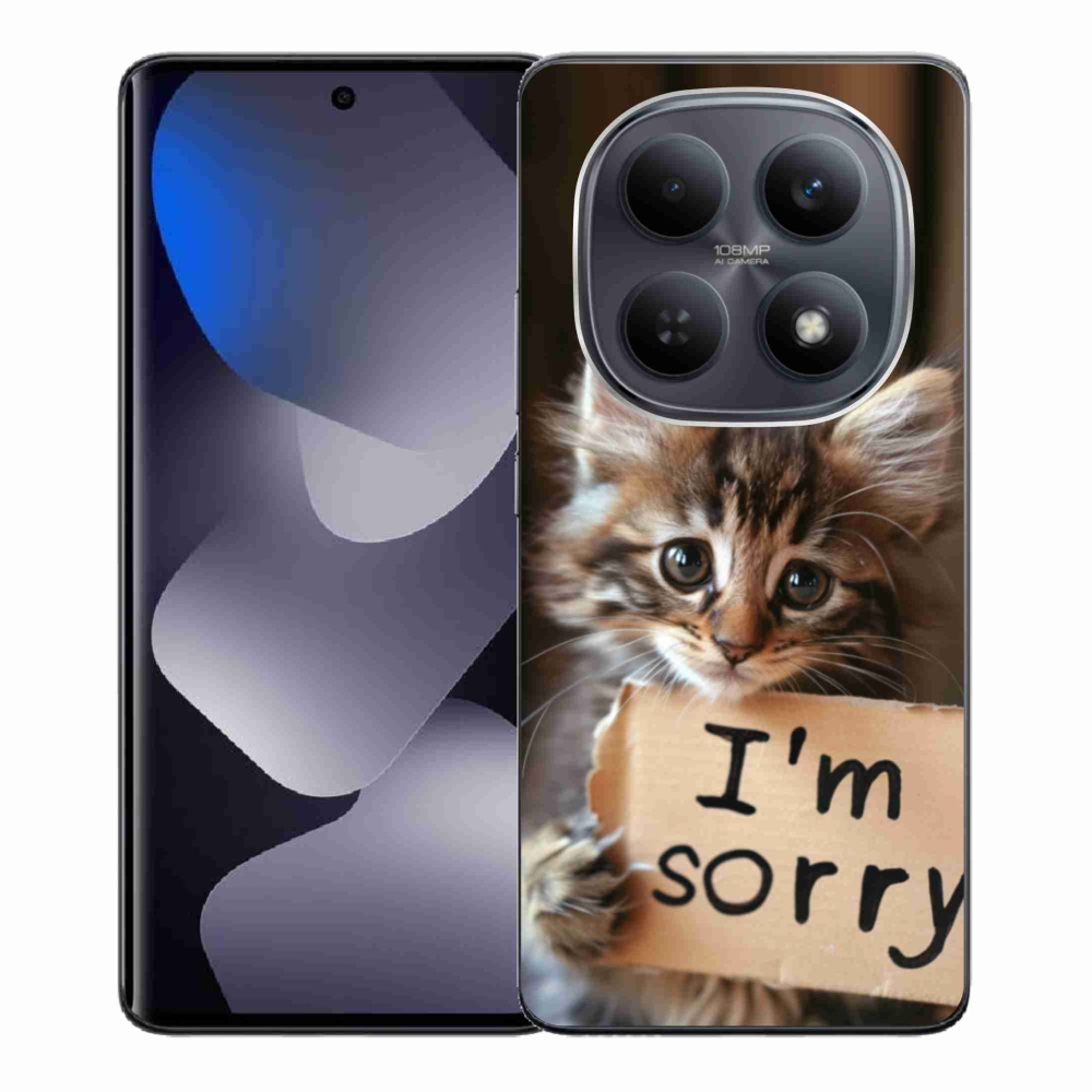 Gelový kryt mmCase na Xiaomi Redmi Note 15 4G - kočíčí omluva