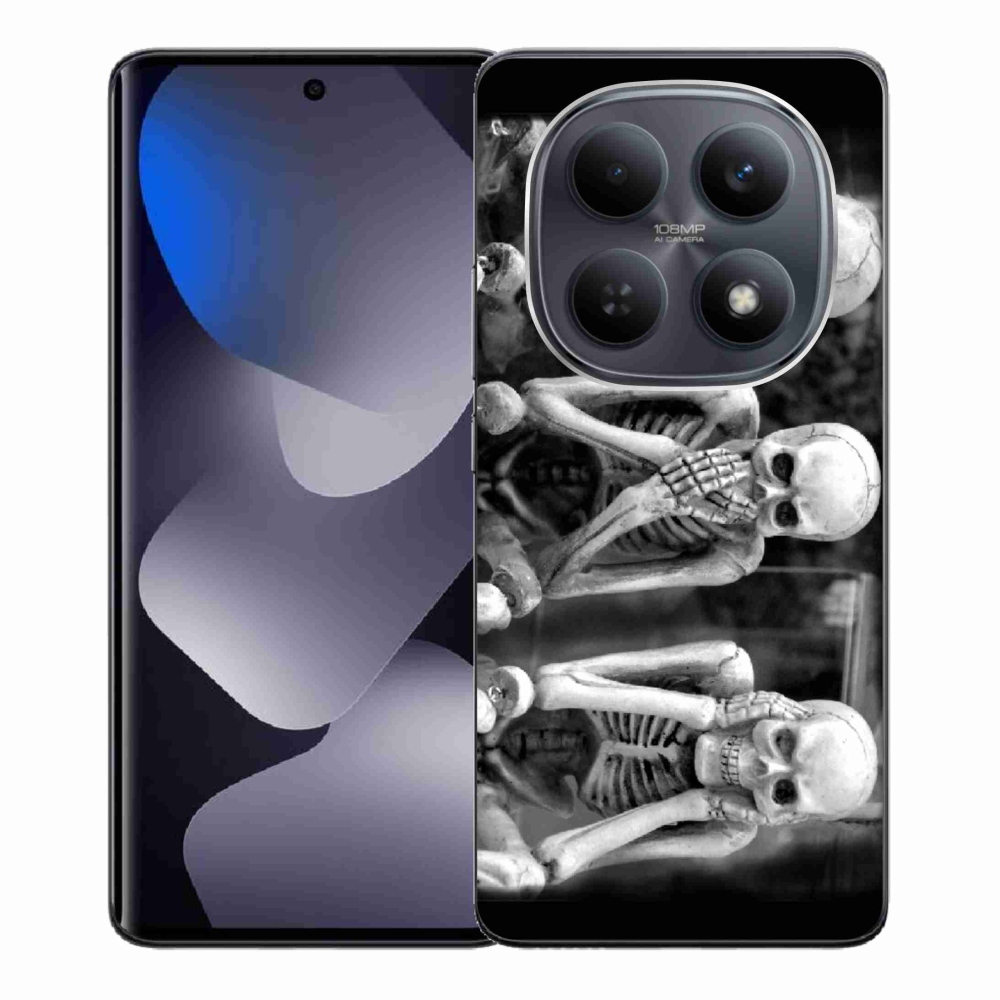 Gelový kryt mmCase na Xiaomi Redmi Note 15 4G - kostlivci