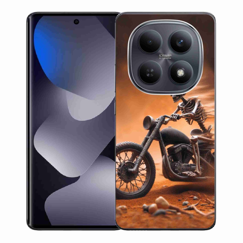 Gelový kryt mmCase na Xiaomi Redmi Note 15 4G - kostra na motorce