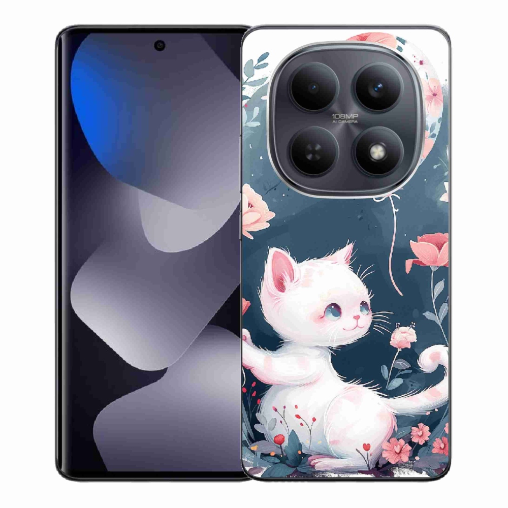 Gelový kryt mmCase na Xiaomi Redmi Note 15 4G - kotě s balónkem