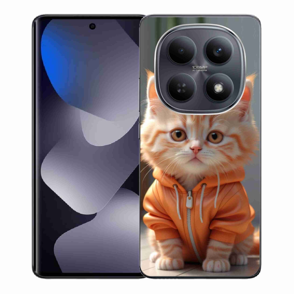 Gelový kryt mmCase na Xiaomi Redmi Note 15 4G - kotě v mikině