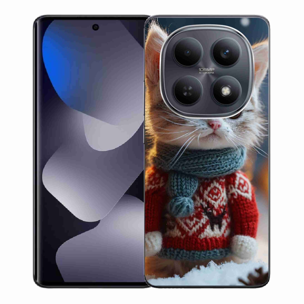 Gelový kryt mmCase na Xiaomi Redmi Note 15 4G - kotě ve svetru