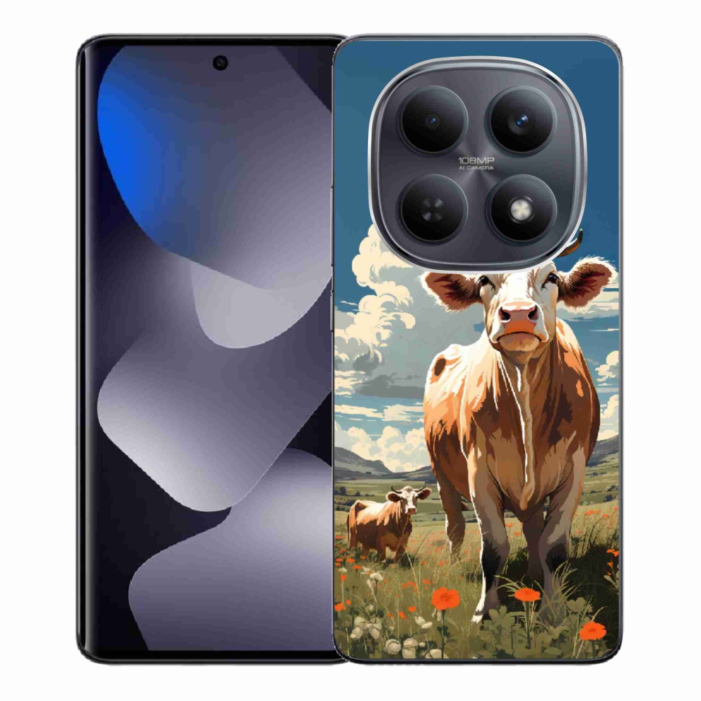 Gelový kryt mmCase na Xiaomi Redmi Note 15 4G - krávy na louce