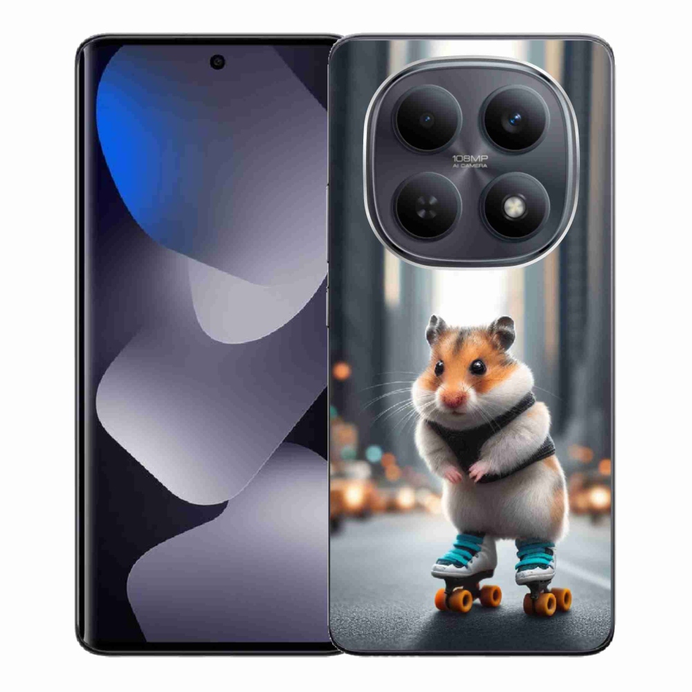 Gelový kryt mmCase na Xiaomi Redmi Note 15 4G - křeček na bruslích
