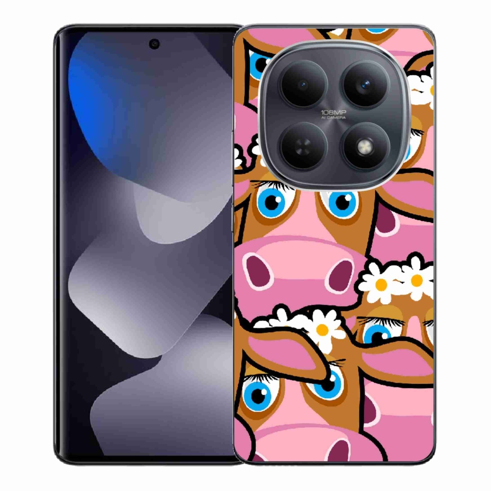 Gelový kryt mmCase na Xiaomi Redmi Note 15 4G - kreslené kravičky