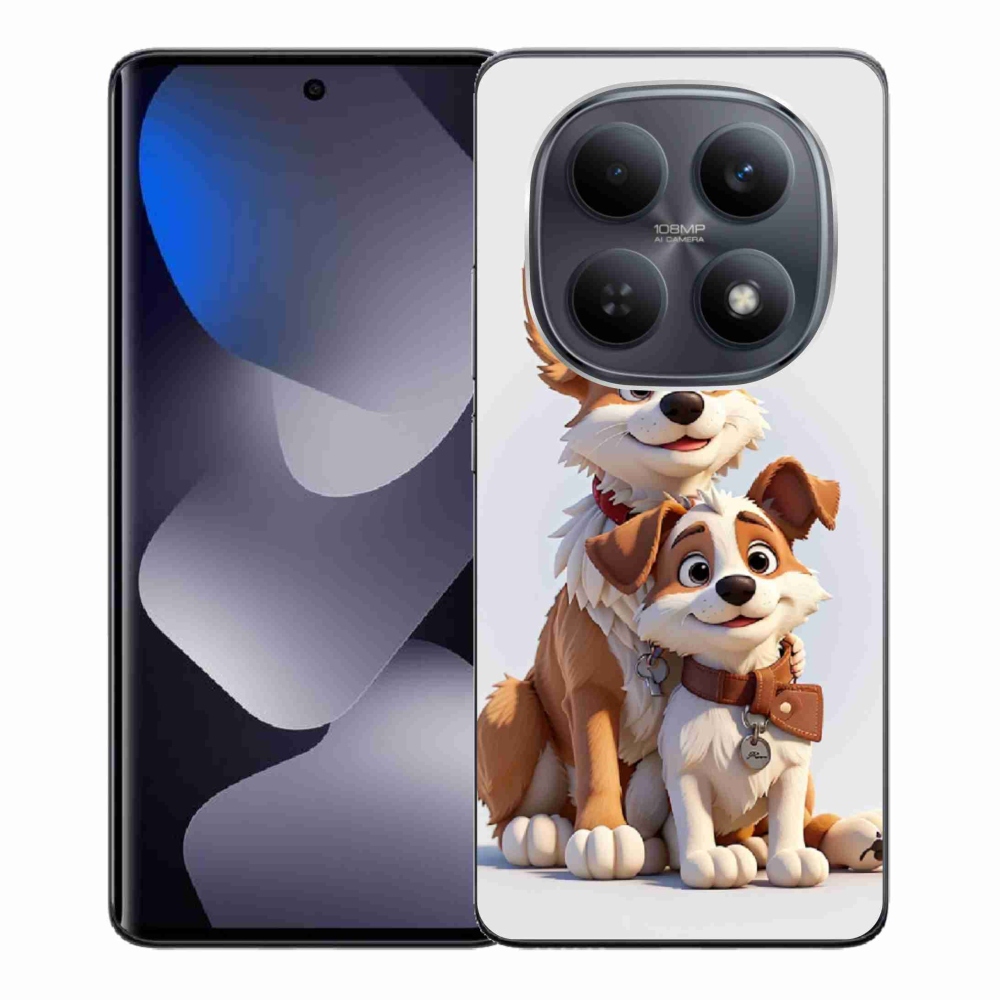 Gelový kryt mmCase na Xiaomi Redmi Note 15 4G - kreslení psi