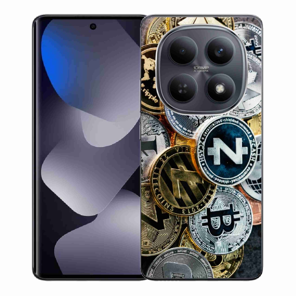 Gelový kryt mmCase na Xiaomi Redmi Note 15 4G - kryptoměny