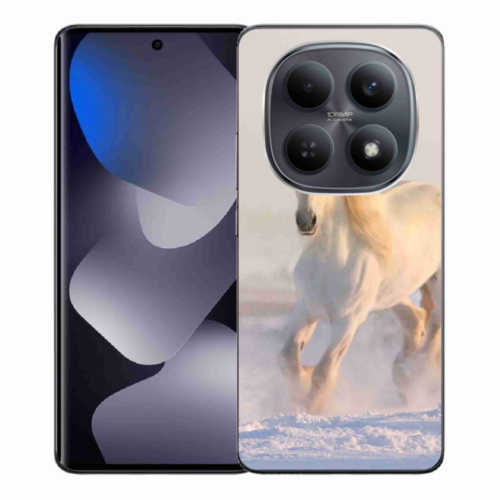 Gelový kryt mmCase na Xiaomi Redmi Note 15 4G - kůň ve sněhu