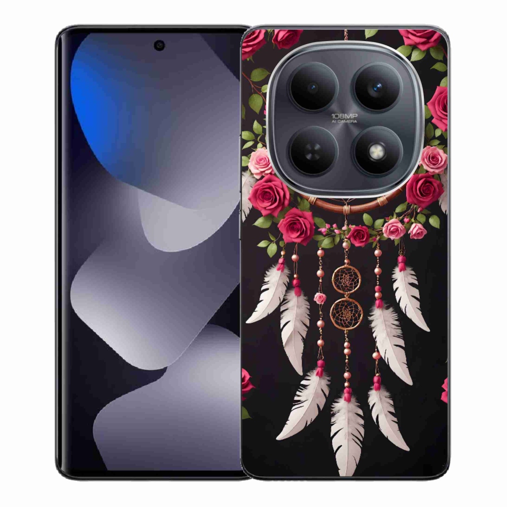 Gelový kryt mmCase na Xiaomi Redmi Note 15 4G - lapač snů s růžemi