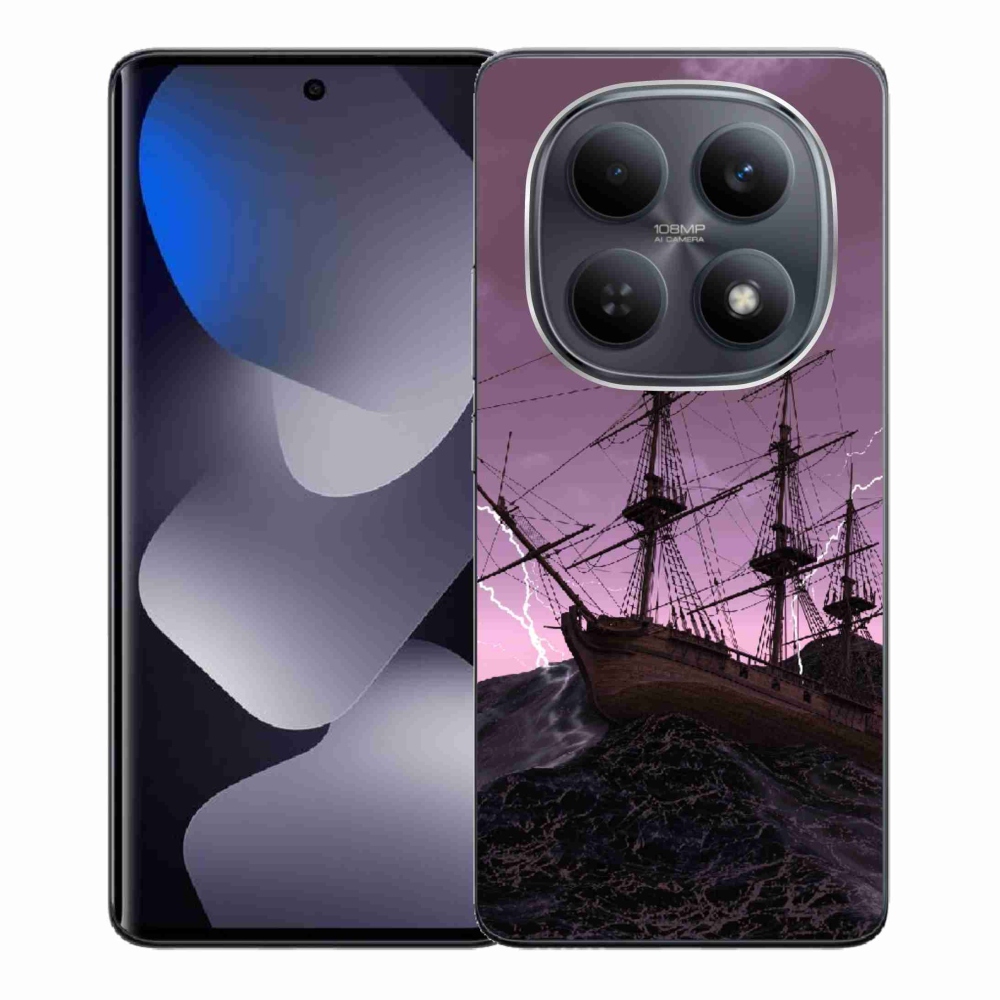 Gelový kryt mmCase na Xiaomi Redmi Note 15 4G - loď v bouři