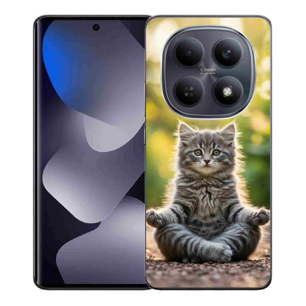 Gelový kryt mmCase na Xiaomi Redmi Note 15 4G - meditující kotě