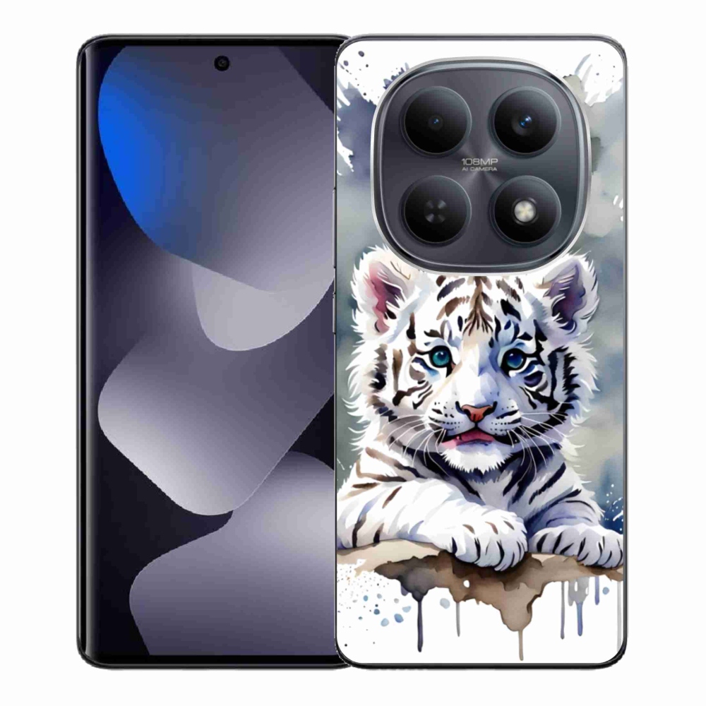 Gelový kryt mmCase na Xiaomi Redmi Note 15 4G - mládě bílého tygra