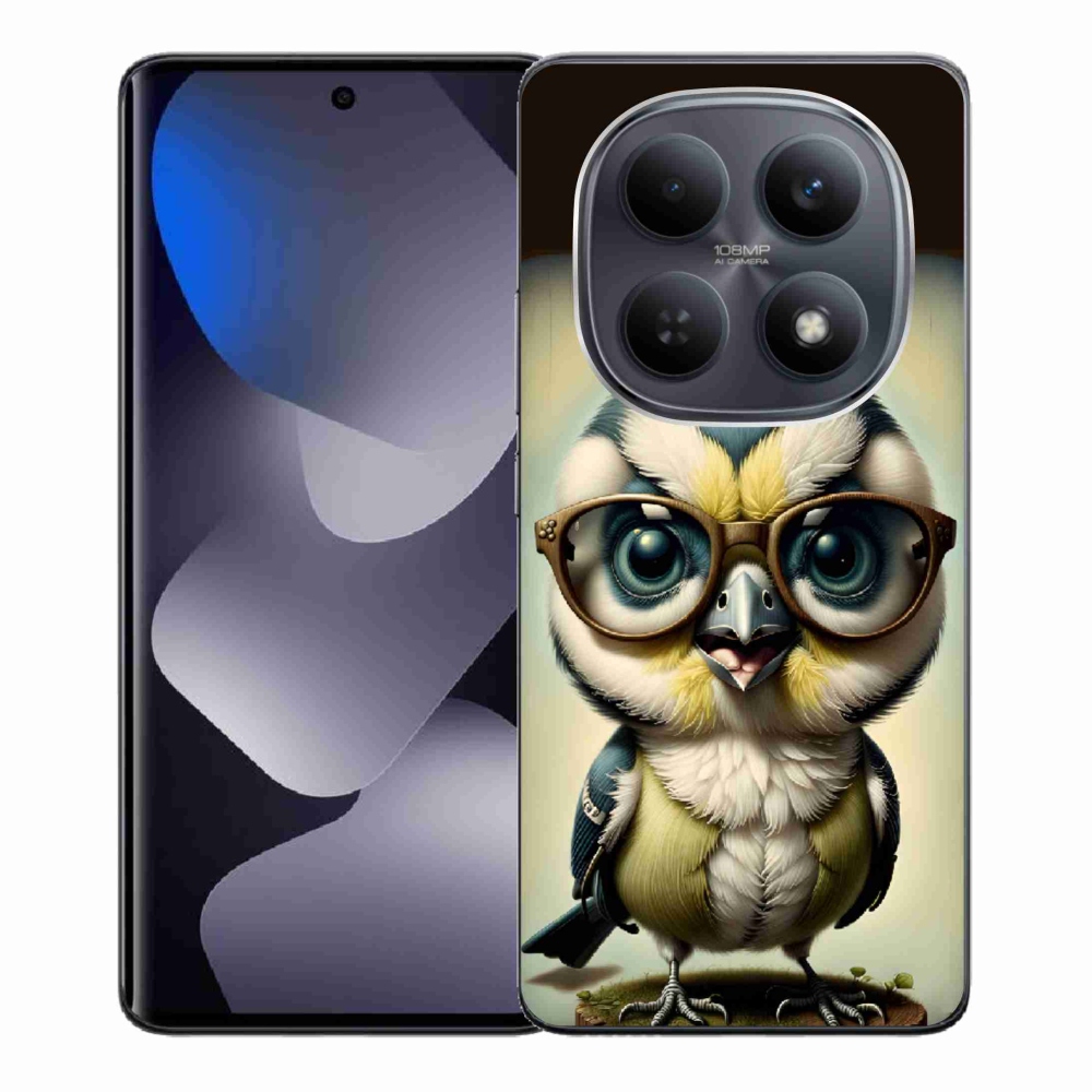 Gelový kryt mmCase na Xiaomi Redmi Note 15 4G - mládě s brýlemi