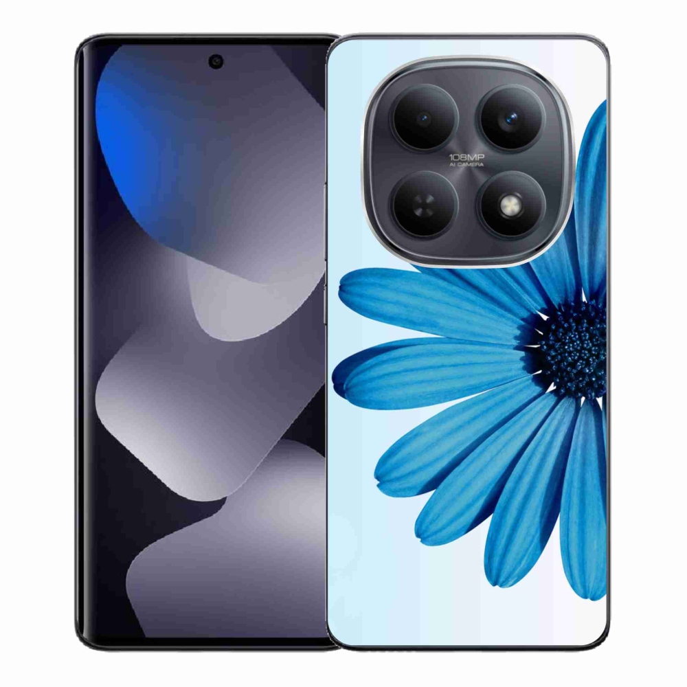 Gelový kryt mmCase na Xiaomi Redmi Note 15 4G - modrá kopretina