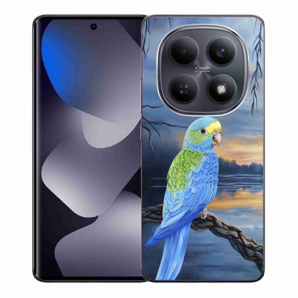 Gelový kryt mmCase na Xiaomi Redmi Note 15 4G - modrý papoušek