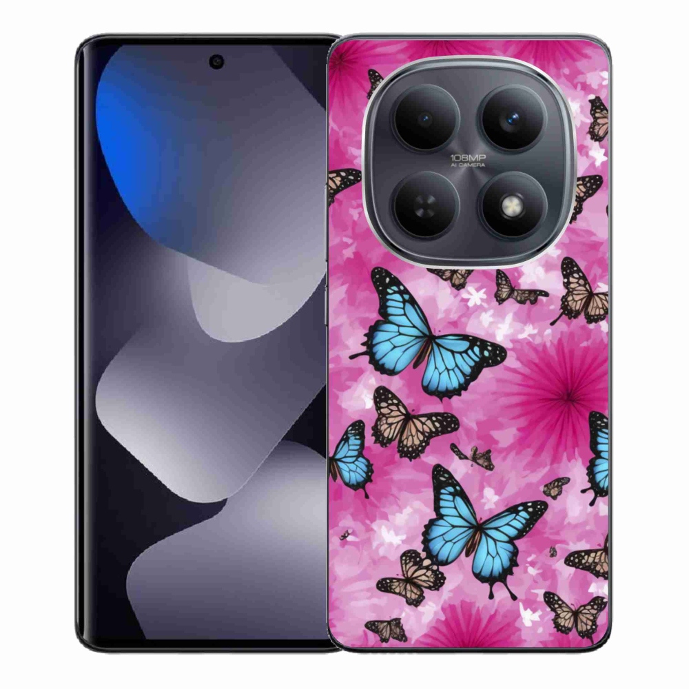 Gelový kryt mmCase na Xiaomi Redmi Note 15 4G - motýlí zahrada