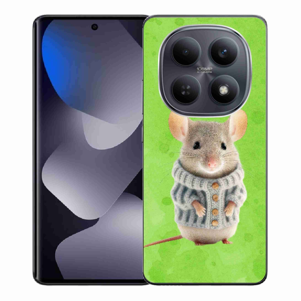Gelový kryt mmCase na Xiaomi Redmi Note 15 4G - myška ve svetru