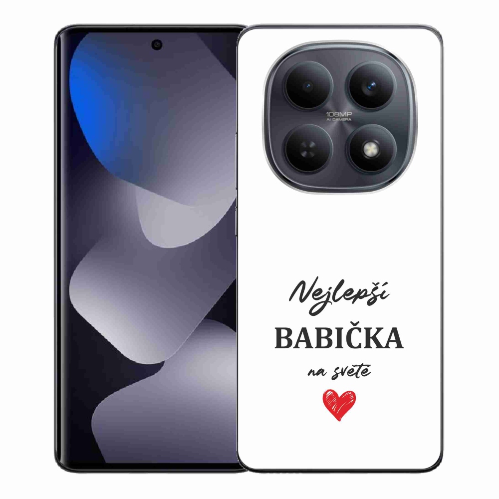 Gelový kryt mmCase na Xiaomi Redmi Note 15 4G - nejlepší babička 1 bílé pozadí