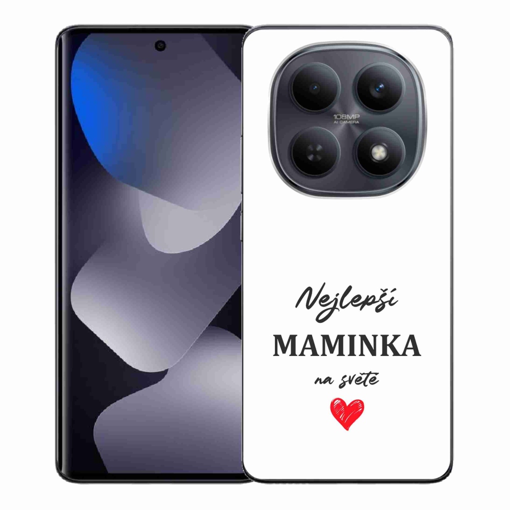 Gelový kryt mmCase na Xiaomi Redmi Note 15 4G - nejlepší maminka 1 bílé pozadí