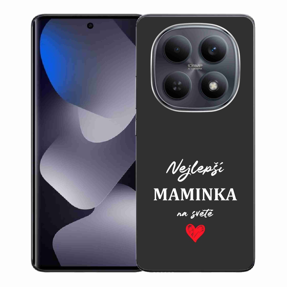 Gelový kryt mmCase na Xiaomi Redmi Note 15 4G - nejlepší maminka 1 černé pozadí