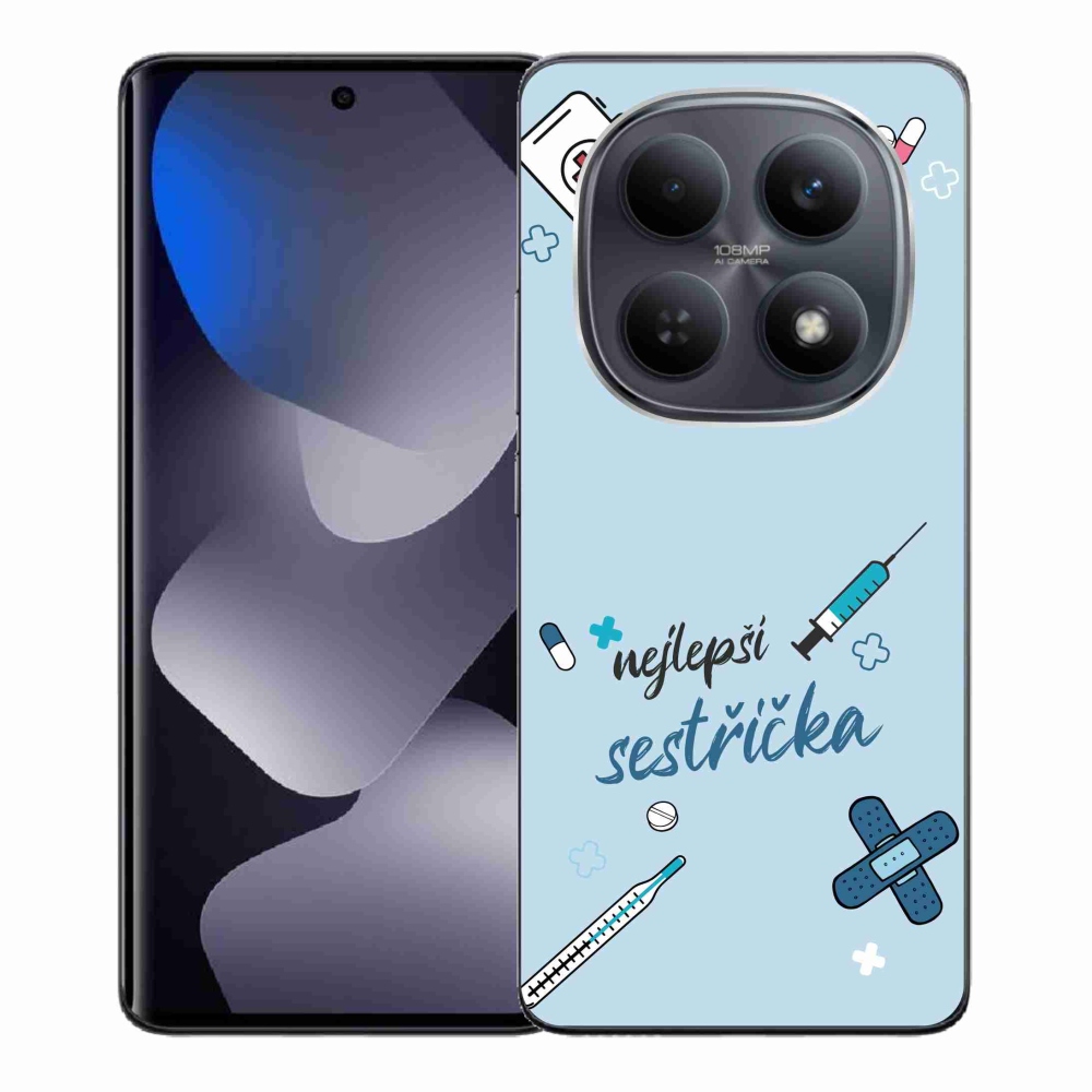 Gelový kryt mmCase na Xiaomi Redmi Note 15 4G - nejlepší sestřička modré pozadí