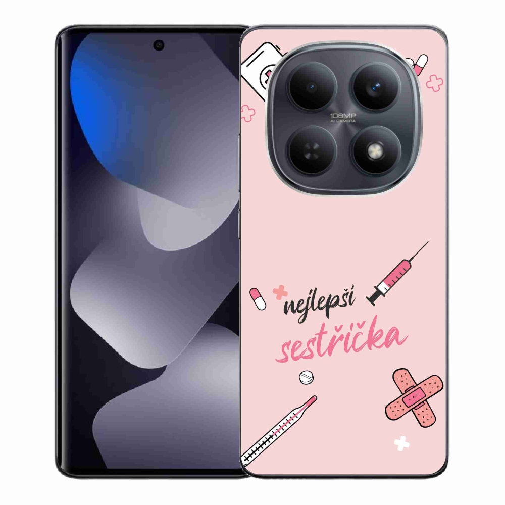Gelový kryt mmCase na Xiaomi Redmi Note 15 4G - nejlepší sestřička růžové pozadí