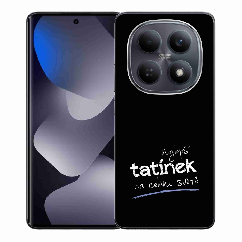 Gelový kryt mmCase na Xiaomi Redmi Note 15 4G - nejlepší tatínek 4 černé pozadí