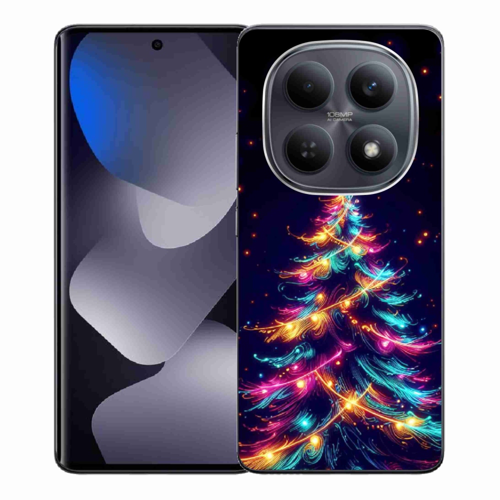 Gelový kryt mmCase na Xiaomi Redmi Note 15 4G - neonový vánoční stromek