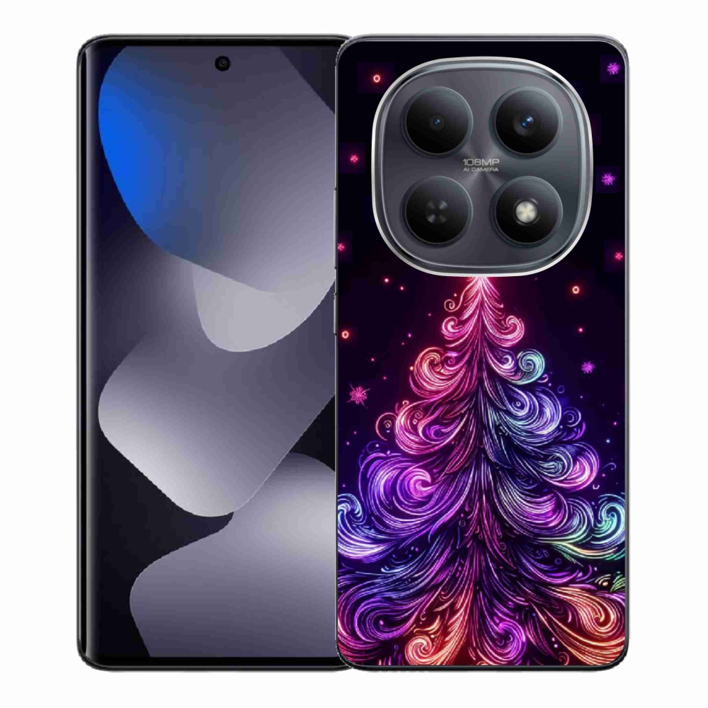 Gelový kryt mmCase na Xiaomi Redmi Note 15 4G - neonový vánoční stromek 1