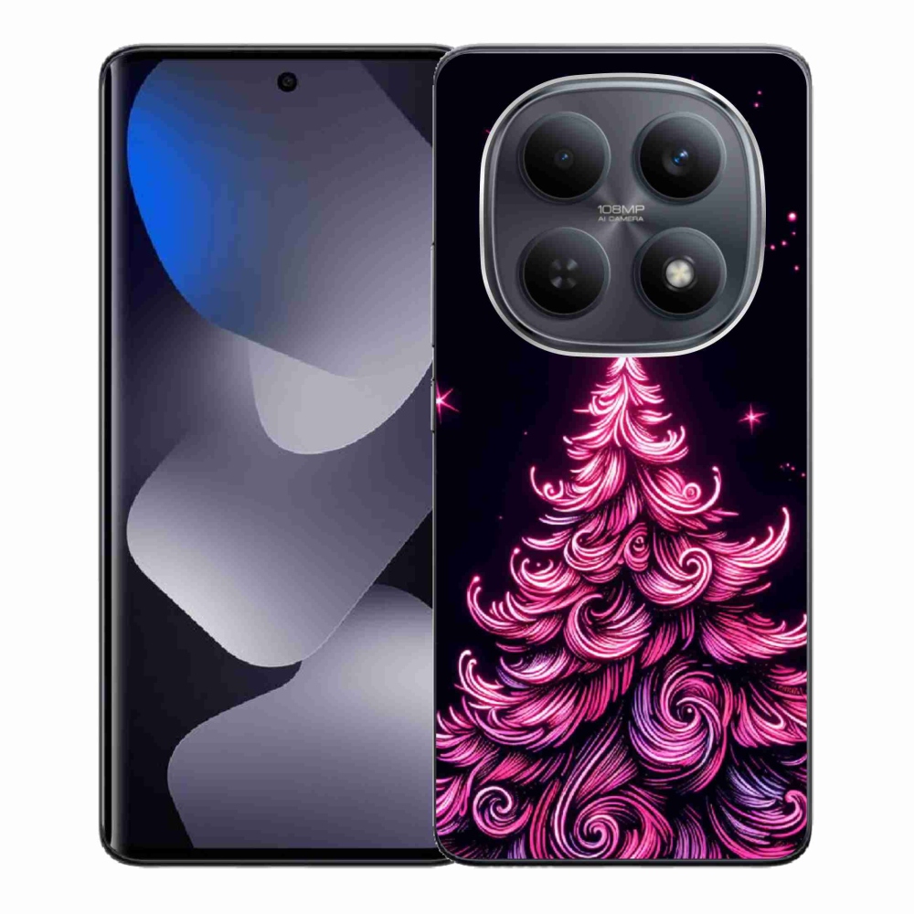 Gelový kryt mmCase na Xiaomi Redmi Note 15 4G - neonový vánoční stromek 2
