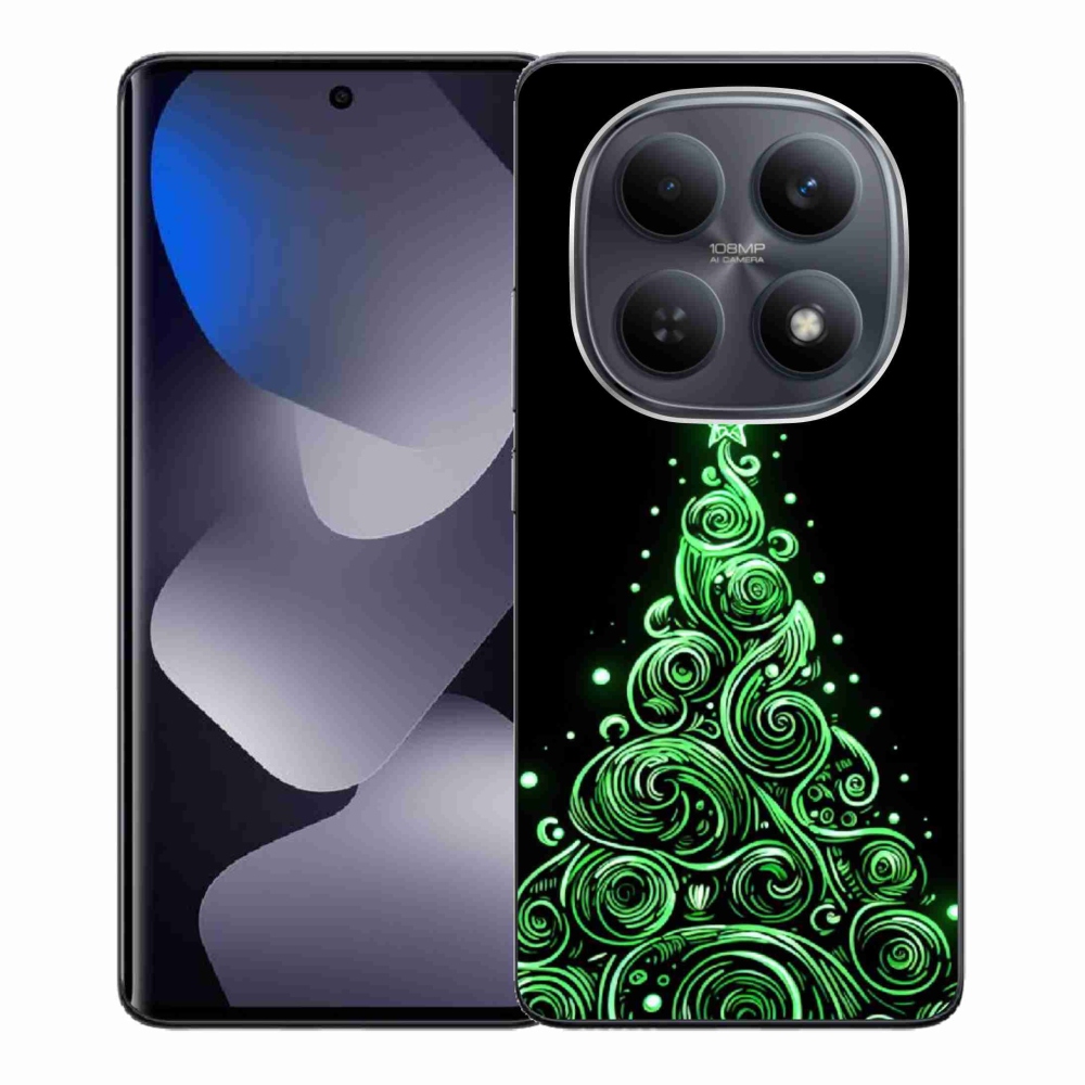 Gelový kryt mmCase na Xiaomi Redmi Note 15 4G - neonový vánoční stromek 3