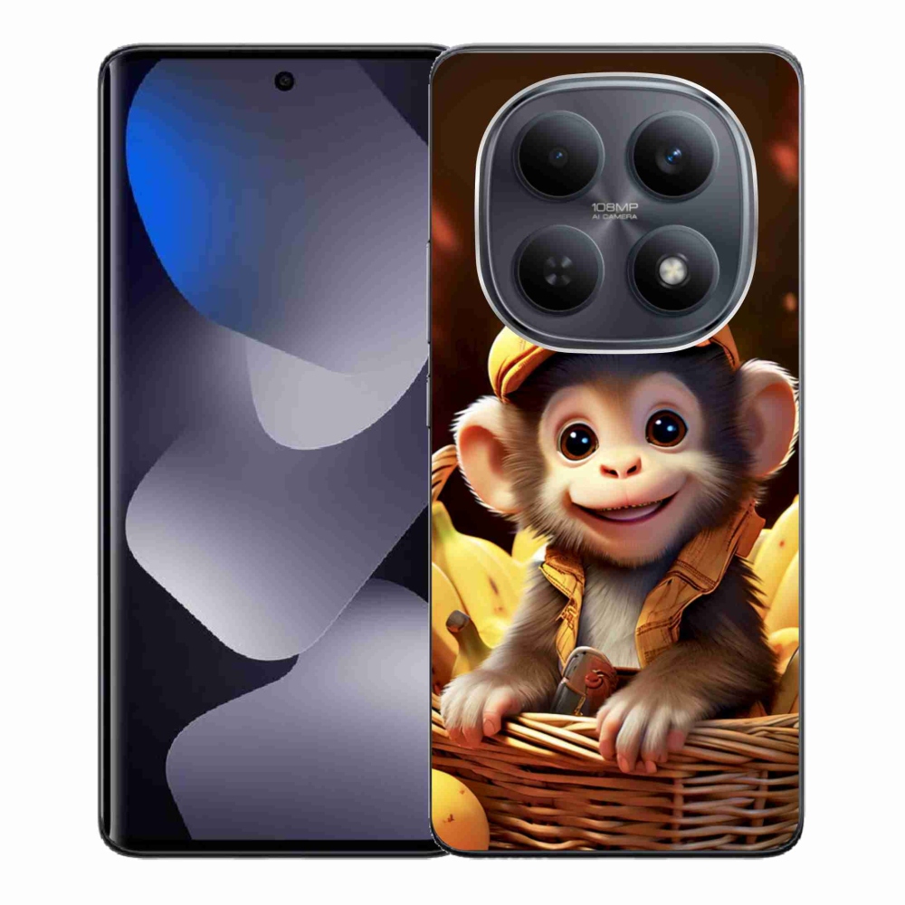 Gelový kryt mmCase na Xiaomi Redmi Note 15 4G - opice v košíku
