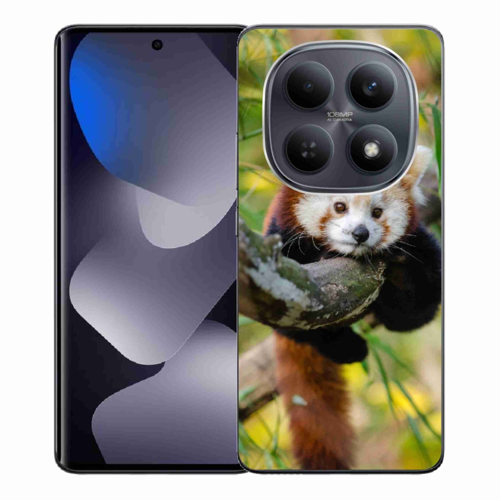Gelový kryt mmCase na Xiaomi Redmi Note 15 4G - panda červená