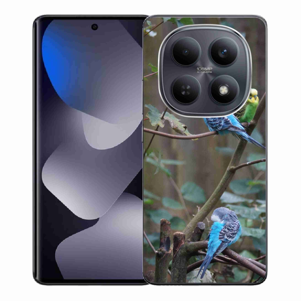 Gelový kryt mmCase na Xiaomi Redmi Note 15 4G - papoušci na větvi