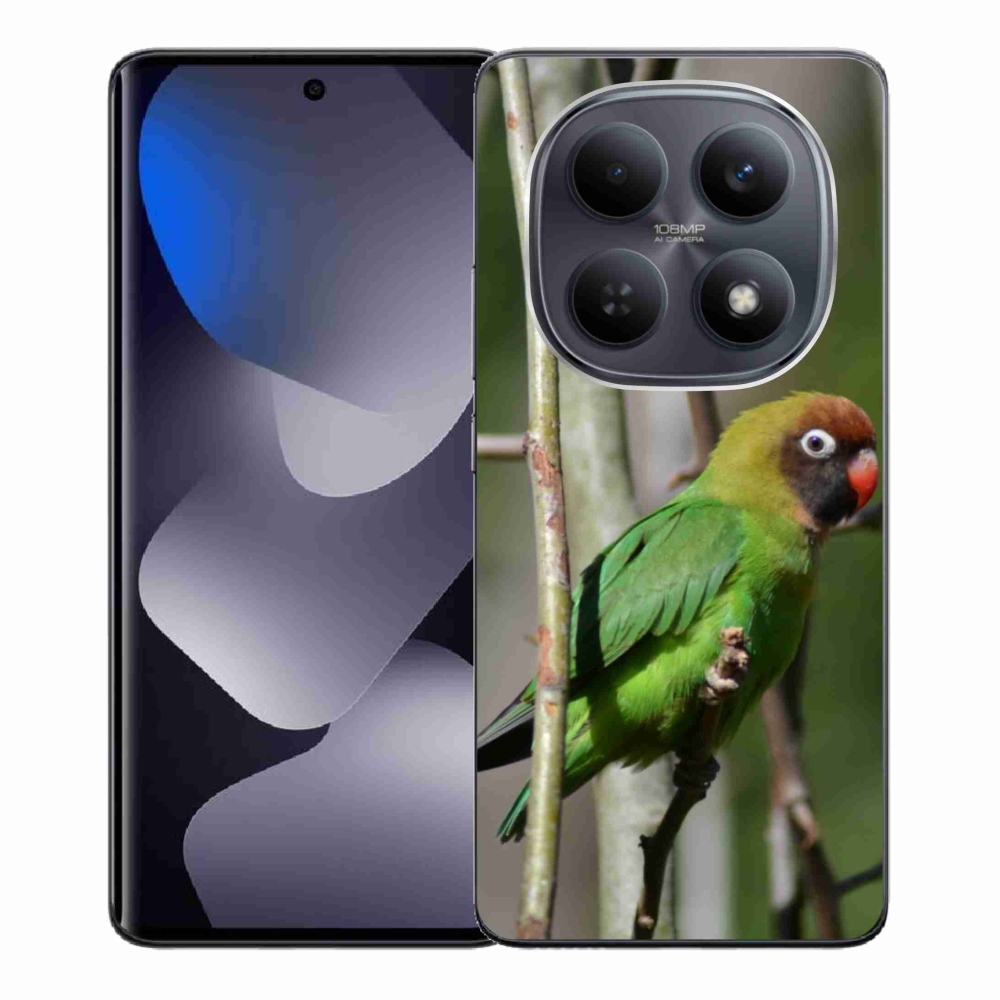 Gelový kryt mmCase na Xiaomi Redmi Note 15 4G - papoušek agapornis