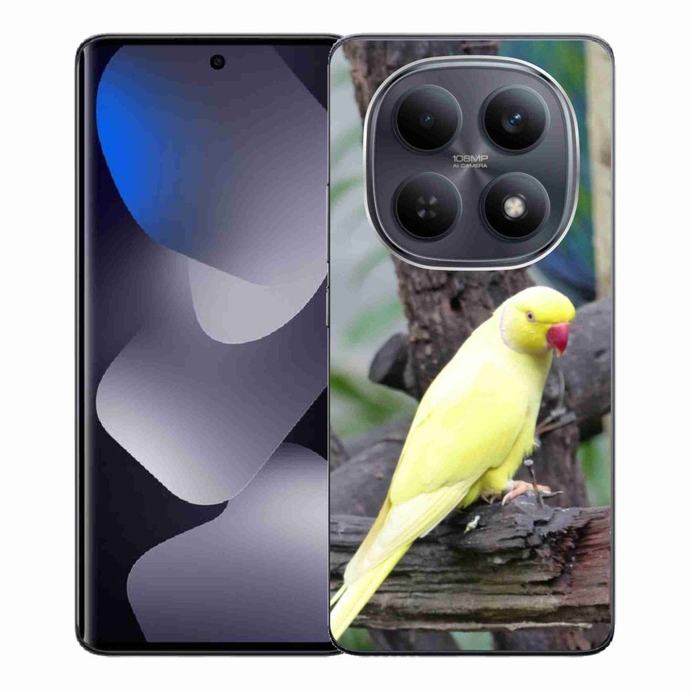Gelový kryt mmCase na Xiaomi Redmi Note 15 4G - papoušek alexandr žlutý