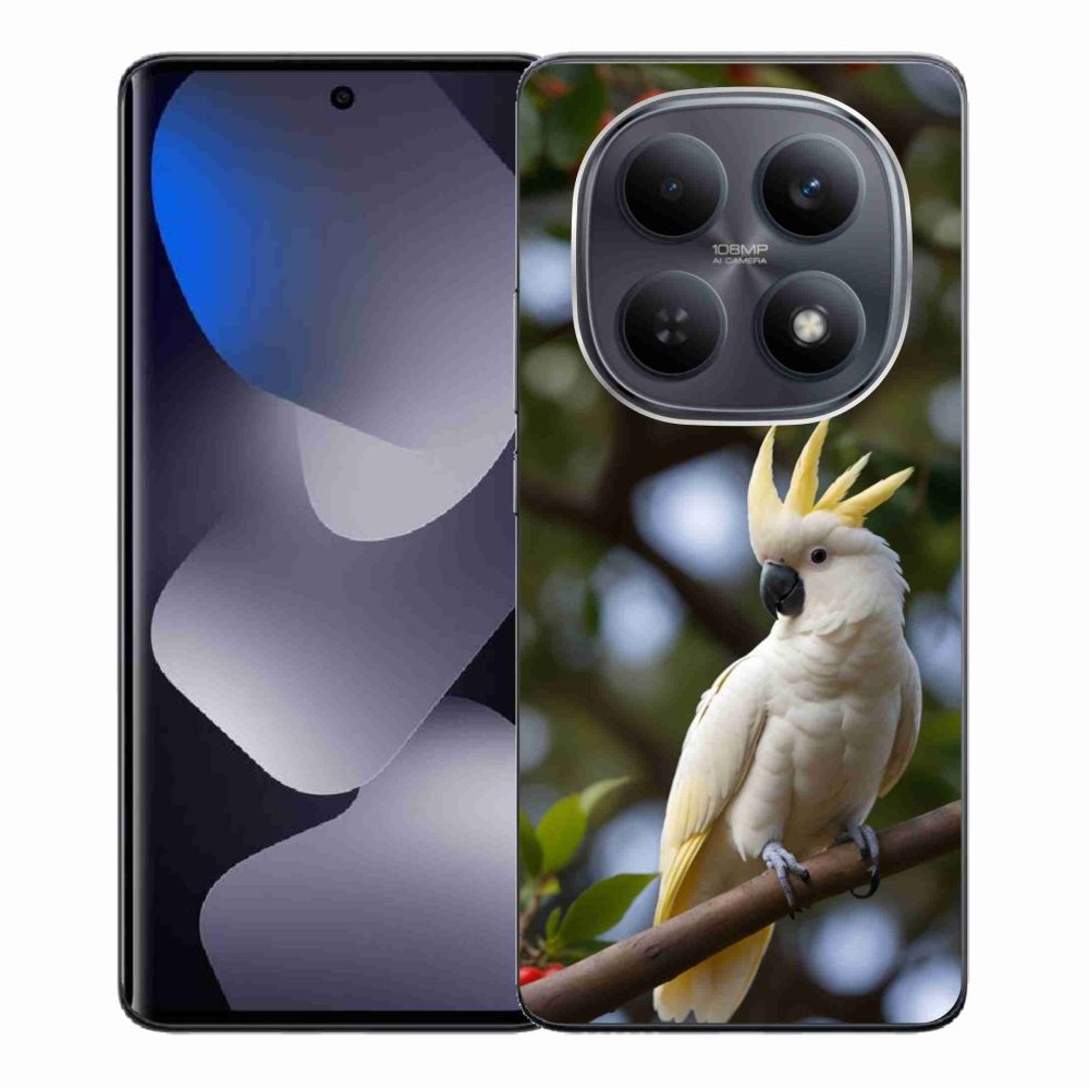 Gelový kryt mmCase na Xiaomi Redmi Note 15 4G - papoušek kakadu 3