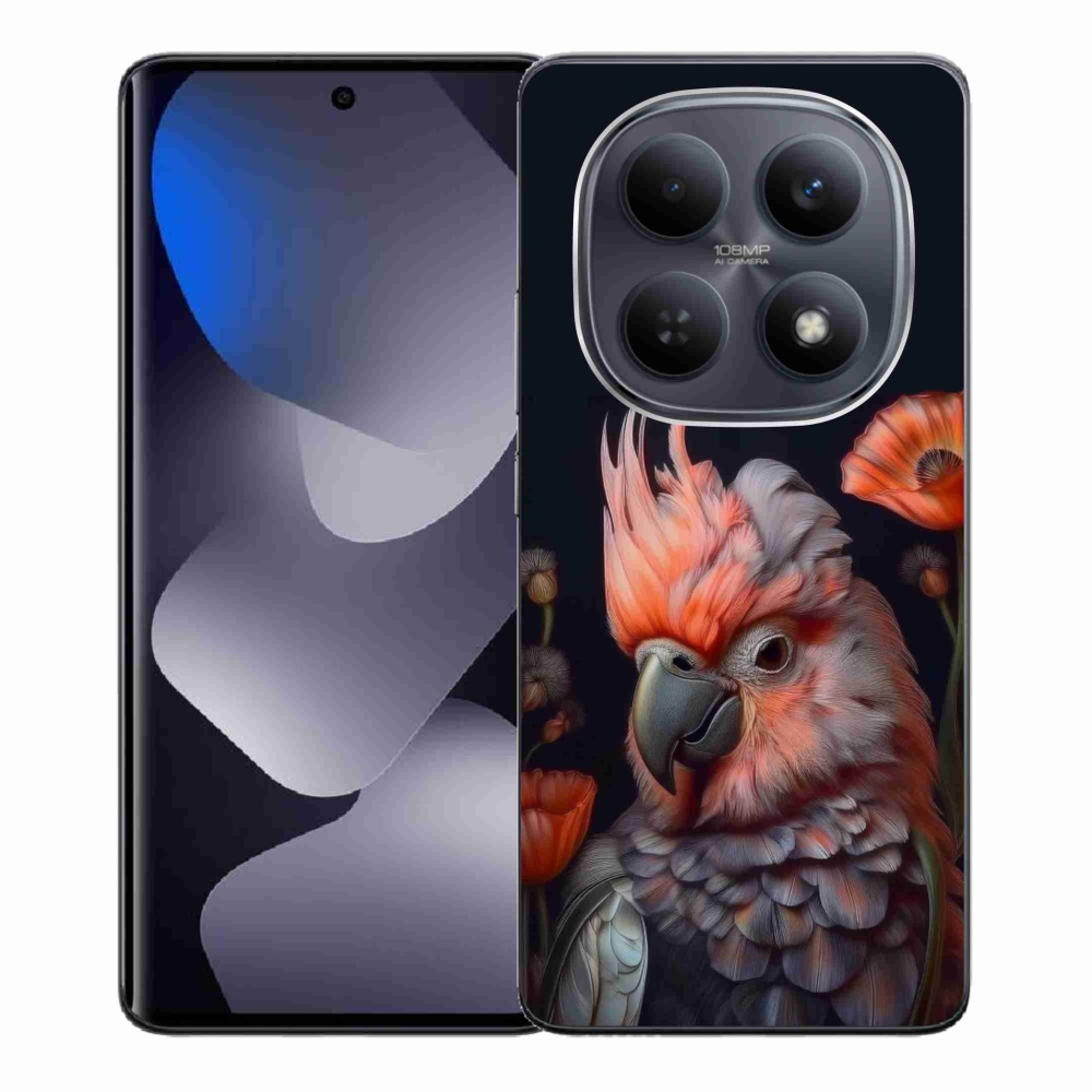 Gelový kryt mmCase na Xiaomi Redmi Note 15 4G - papoušek kakadu v barvách