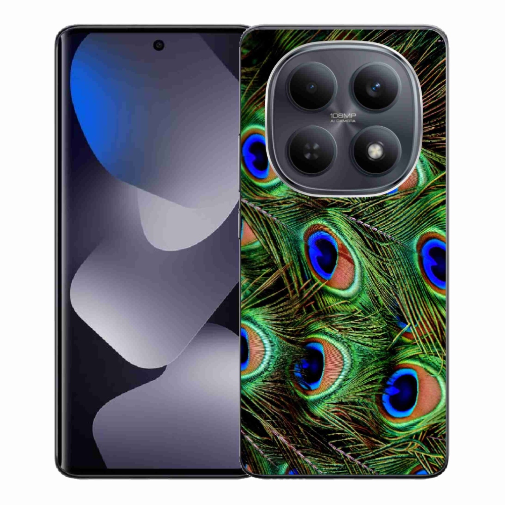 Gelový kryt mmCase na Xiaomi Redmi Note 15 4G - paví peří