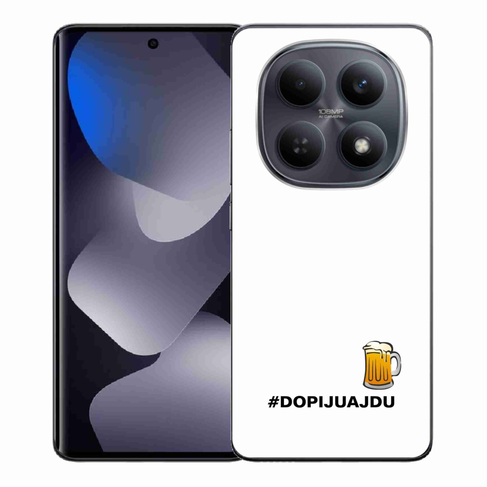 Gelový kryt mmCase na Xiaomi Redmi Note 15 4G - pivní motiv 1 bílé pozadí