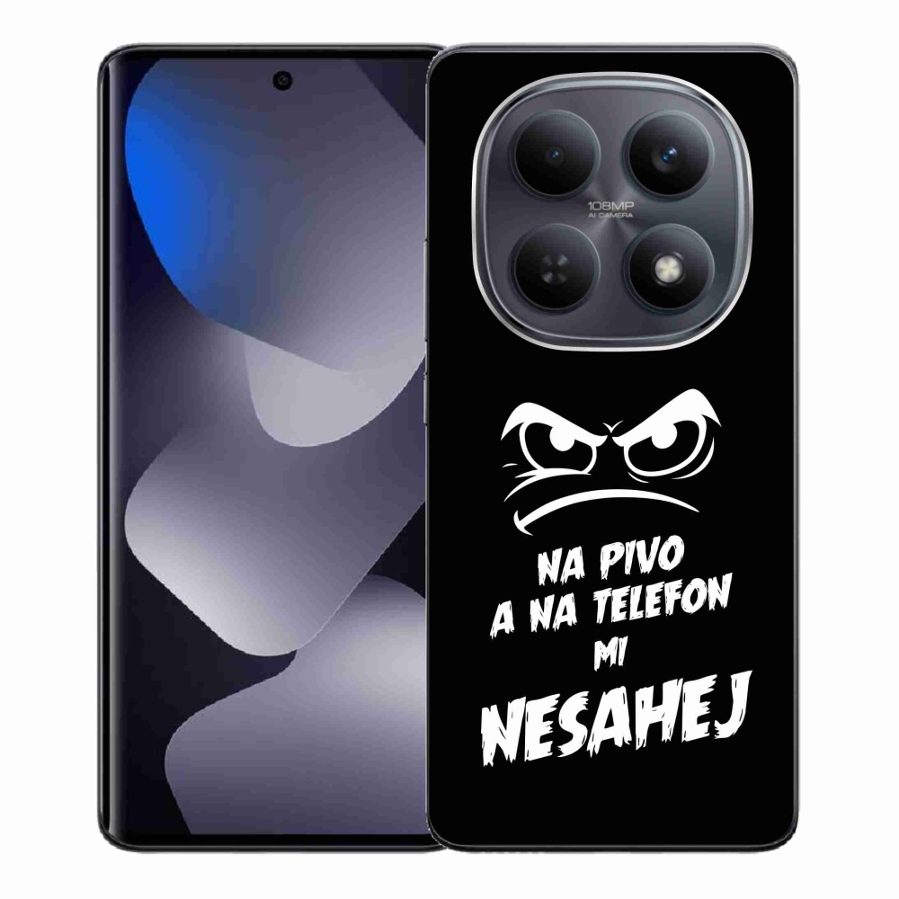 Gelový kryt mmCase na Xiaomi Redmi Note 15 4G - pivní motiv 2 černé pozadí