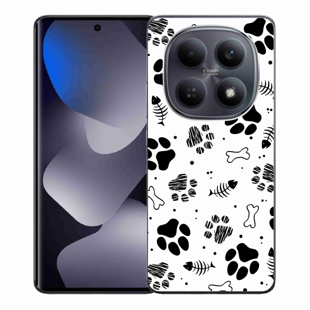 Gelový kryt mmCase na Xiaomi Redmi Note 15 4G - psí tlapky 1