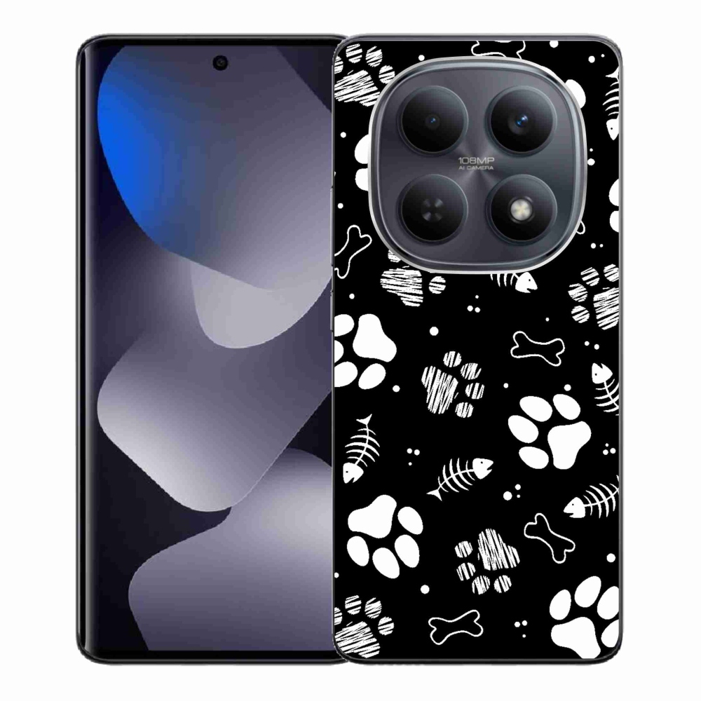 Gelový kryt mmCase na Xiaomi Redmi Note 15 4G - psí tlapky