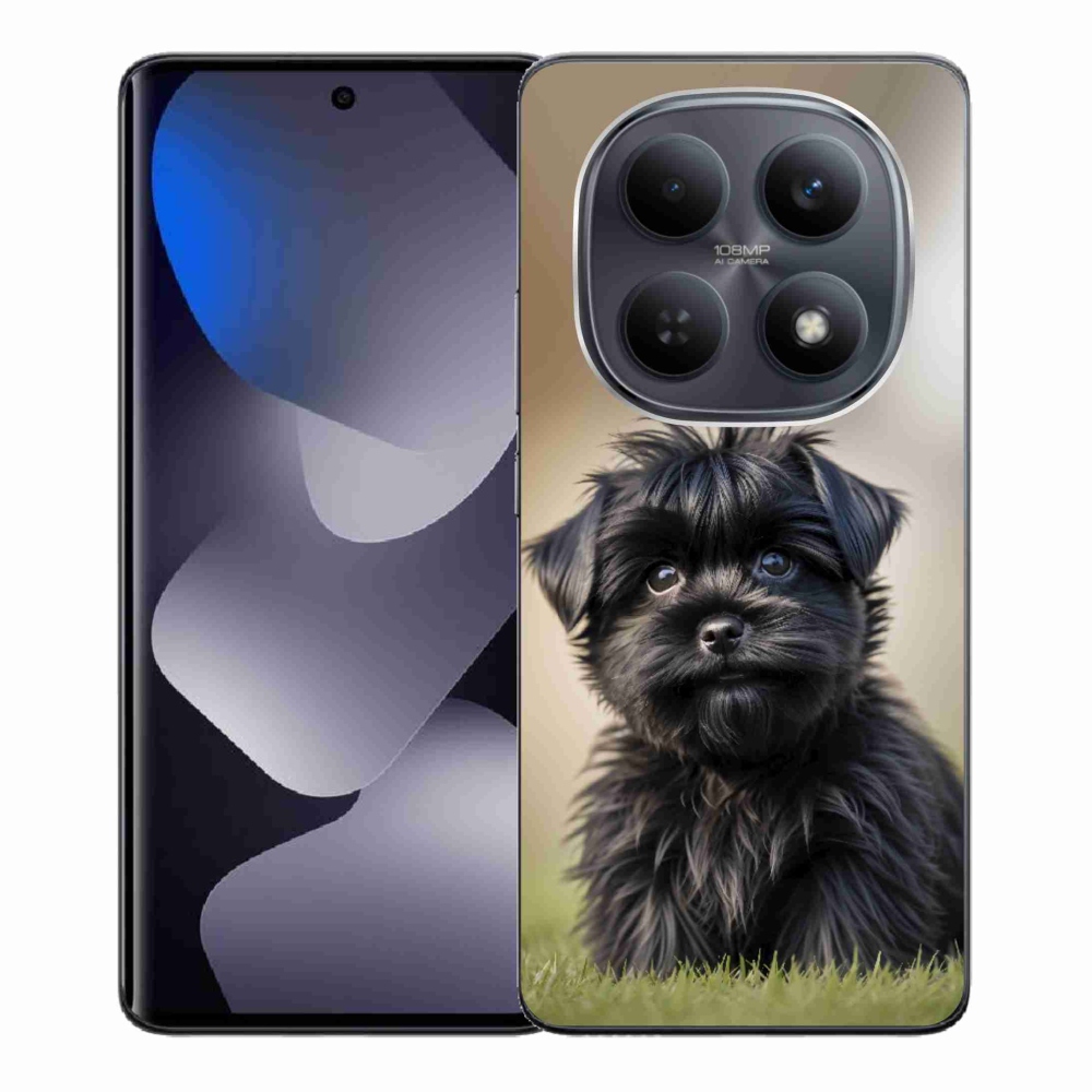Gelový kryt mmCase na Xiaomi Redmi Note 15 4G - roztomilý černý pejsek