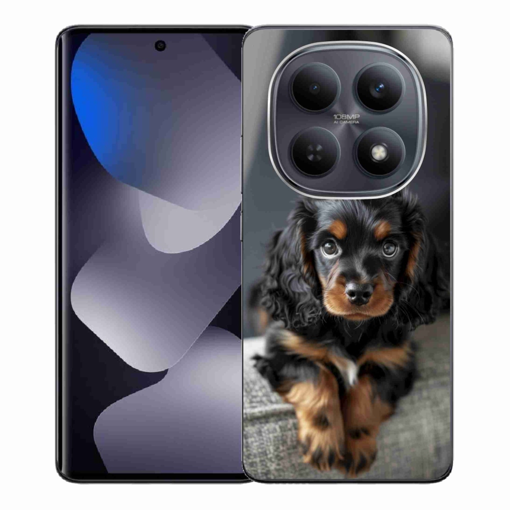 Gelový kryt mmCase na Xiaomi Redmi Note 15 4G - roztomilý dlouhosrstý jezevčík