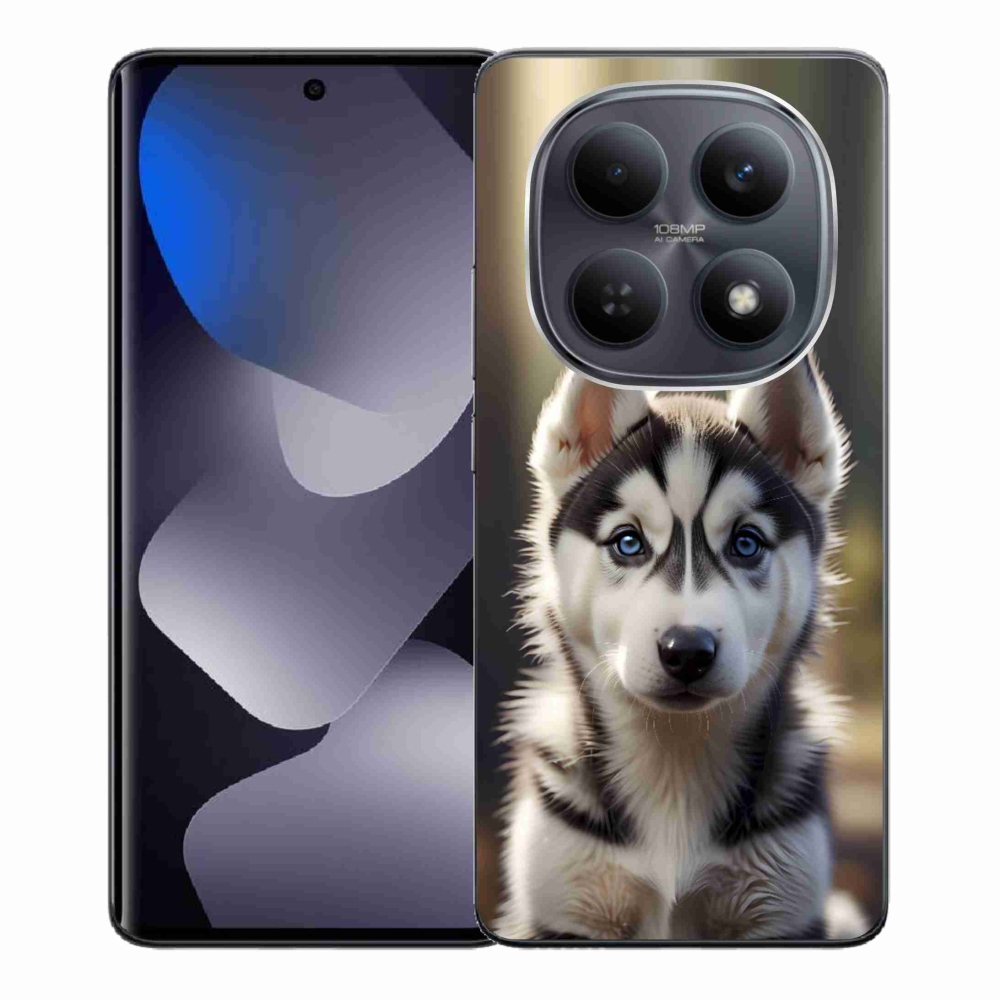 Gelový kryt mmCase na Xiaomi Redmi Note 15 4G - roztomilý sibiřský husky